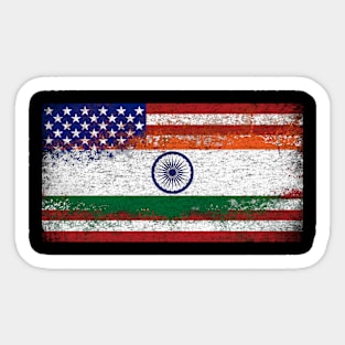 Indian American Flag Vintage Sticker